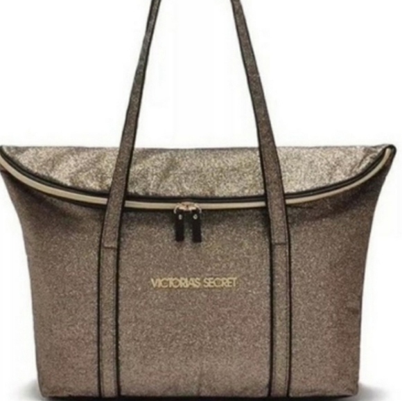 Victoria's Secret Handbags - Victoria's Secret Glitter Gold Tote